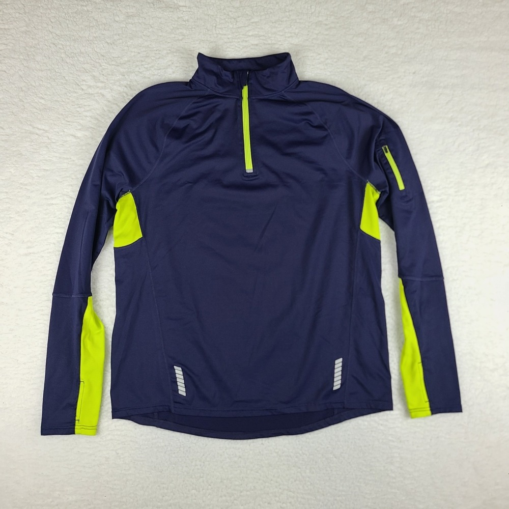 FILA Sport Sweater Mens‎ XL Navy Blue Fitted Running Performance Tech Golf